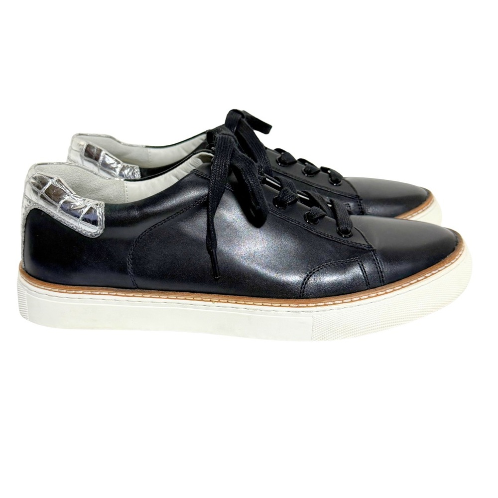 NEW Johnston & Murphy Black Leather Women's Sneakers SZ 10